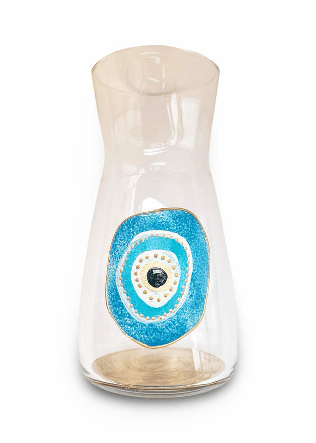 Hand-Painted Evil Eye Water Carafe