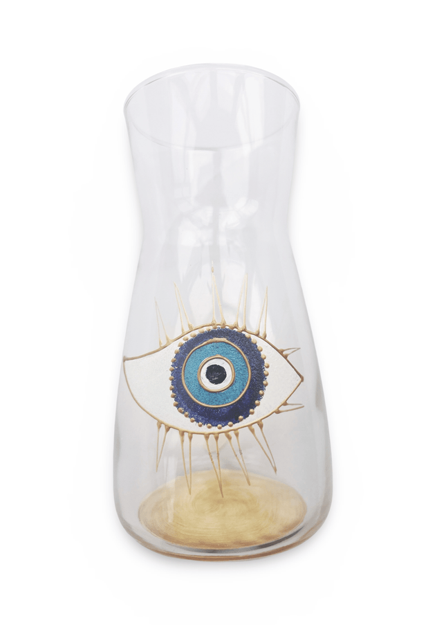 Hand-Painted Evil Eye Water Carafe
