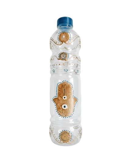 Casa Duniya Hand-Painted Hamsa Water Bottle Bronze Sadia Water Bottle