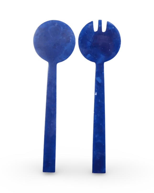 Blue Resin Salad Servers