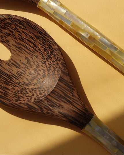 Casa Duniya Handcrafted Salad Servers Glykini Salad Server