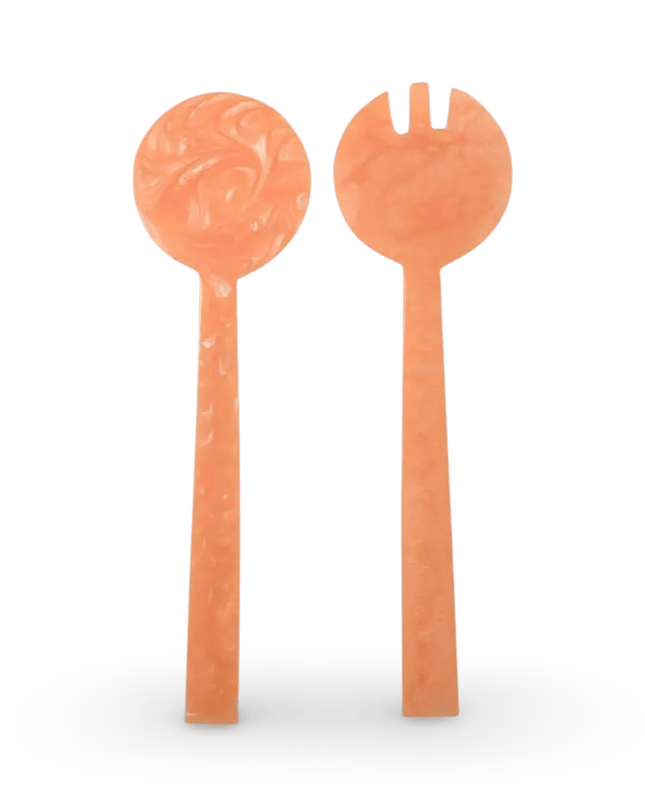Peach Resin Salad Servers