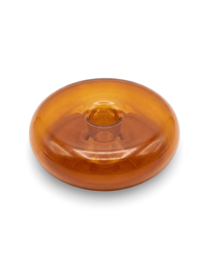 Kesari orange glass incense holder