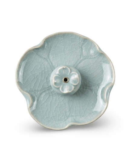 Panna green ceramic incense holder