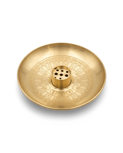 Swarna gold metal incense holder