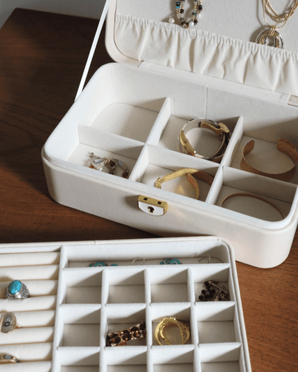 Casa Duniya Large Jewelry Organizer Interior Compartments Large Rectangular Jewelry Boxes