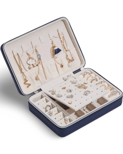 Navy Blue Rectangular Jewelery Box