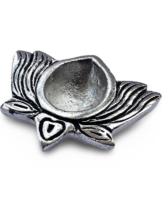 Silver Metal Diya Holder