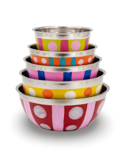 Rima hand-painted metal nesting mixing bowls