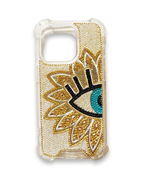 Gold with Blue Evil Eye
