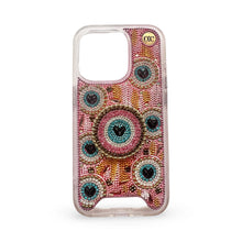 Load image into Gallery viewer, Embellished Iphone 14/15 Pro Phone Case Accessory Pink Evil Eye Pop Socket
