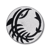 Beaded Black White Round Abstract Placemat