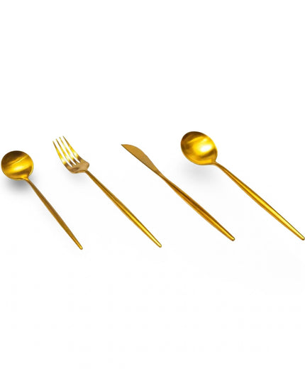 Casa Duniya Gold Flatware Set Ruva Cutlery Set