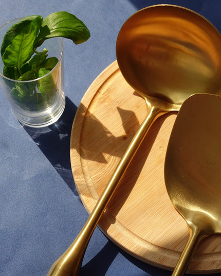 Casa Duniya Brushed Gold Serving Spatula Ruva Spatula