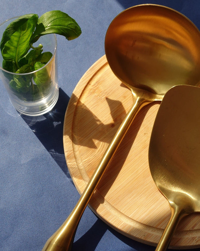Casa Duniya Brushed Gold Serving Spatula Ruva Spatula