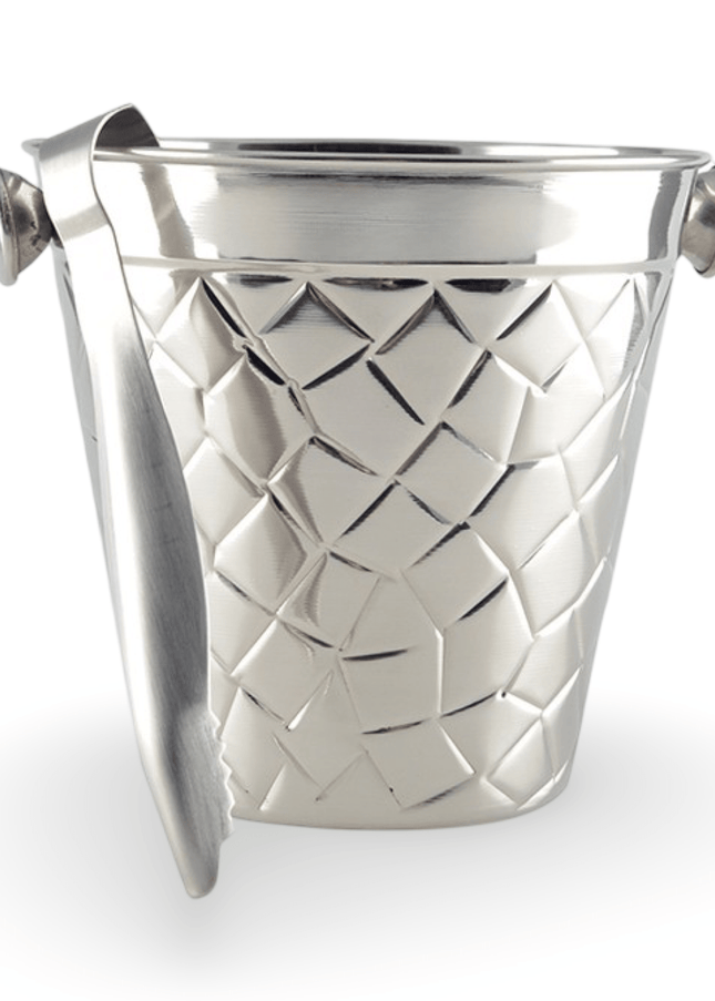 Silver Ice Bucket with Tongs