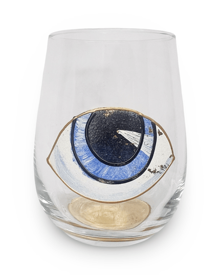 Hand-Painted Evil Eye Water Glass