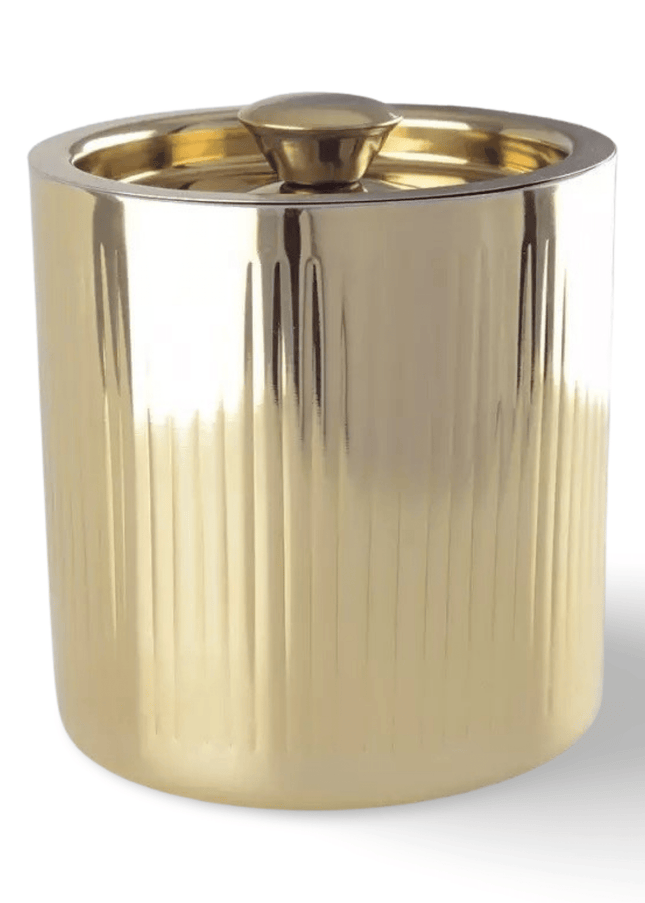 Casa Duniya Hammered Gold Ice Bucket Ruva Ice Bucket with Cover