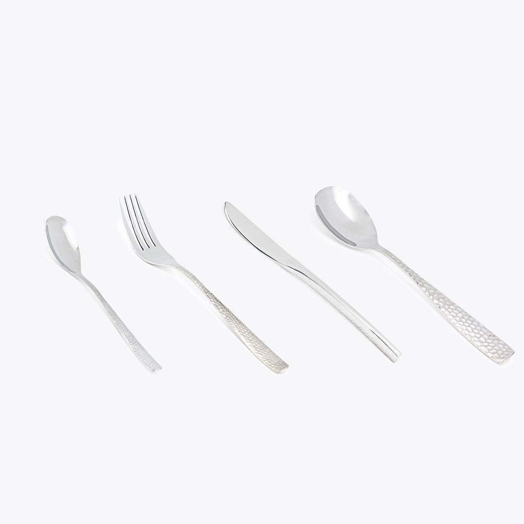 Hammered Silver Cutlery Set of Four