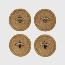 Load image into Gallery viewer, Joanna Buchanan Beaded Round Bee Coaster
