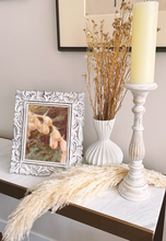 Load image into Gallery viewer, White Wood Carved Chandle Holder Photoframe
