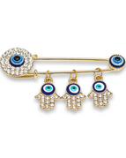 Gold Triple Hamsa