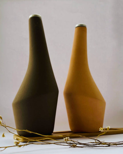 Cinnamon & Chocolate Clay Water Bottles