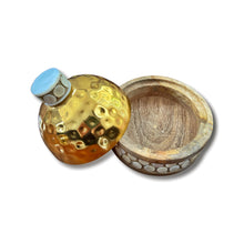 Load image into Gallery viewer, Hammered Gold, Mother of Pearl and Mango Wood Containers
