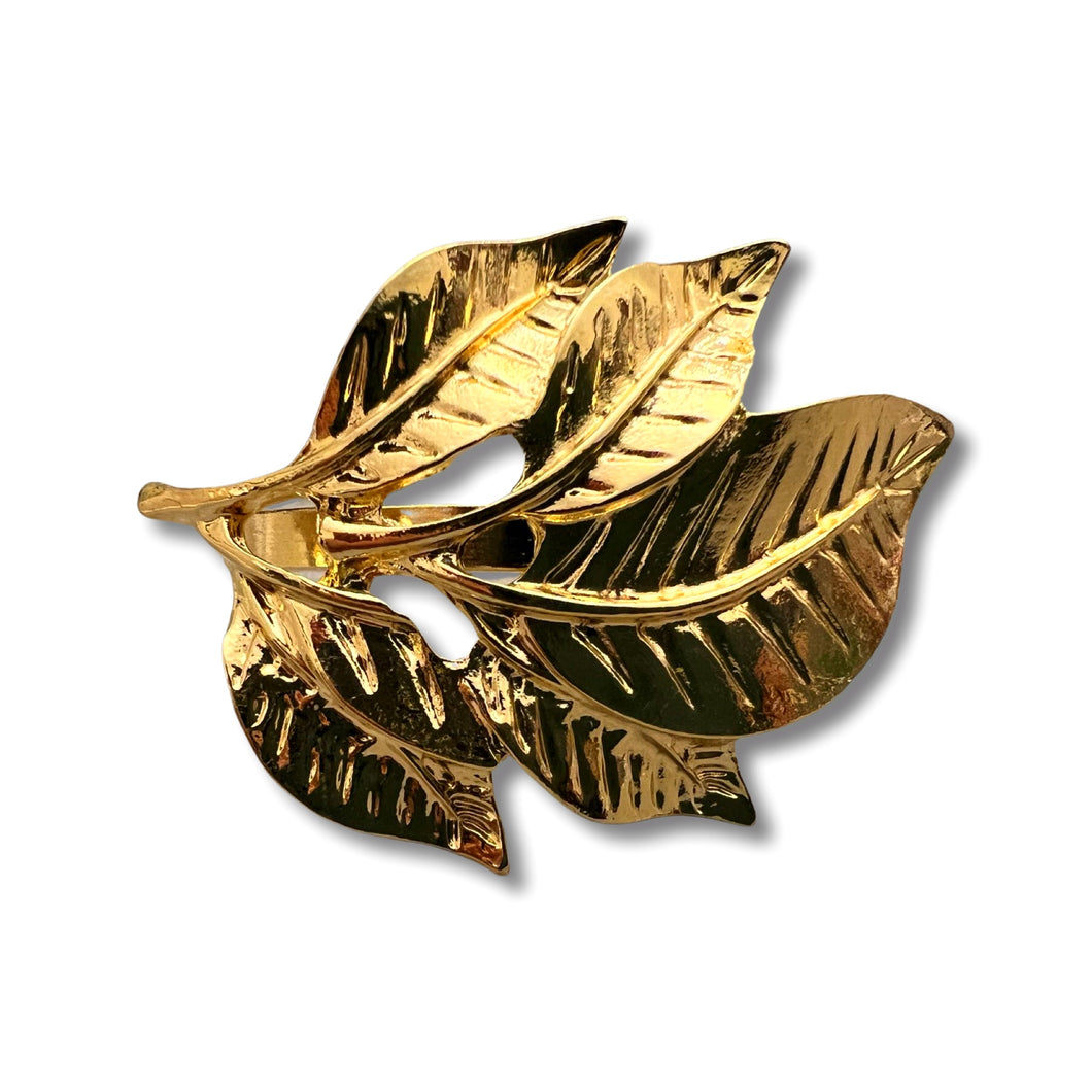 Gold Leaf Metal Napkin Ring