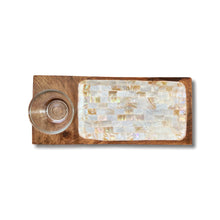 Load image into Gallery viewer, Wooden Mother of Pearl Tray with Bowl
