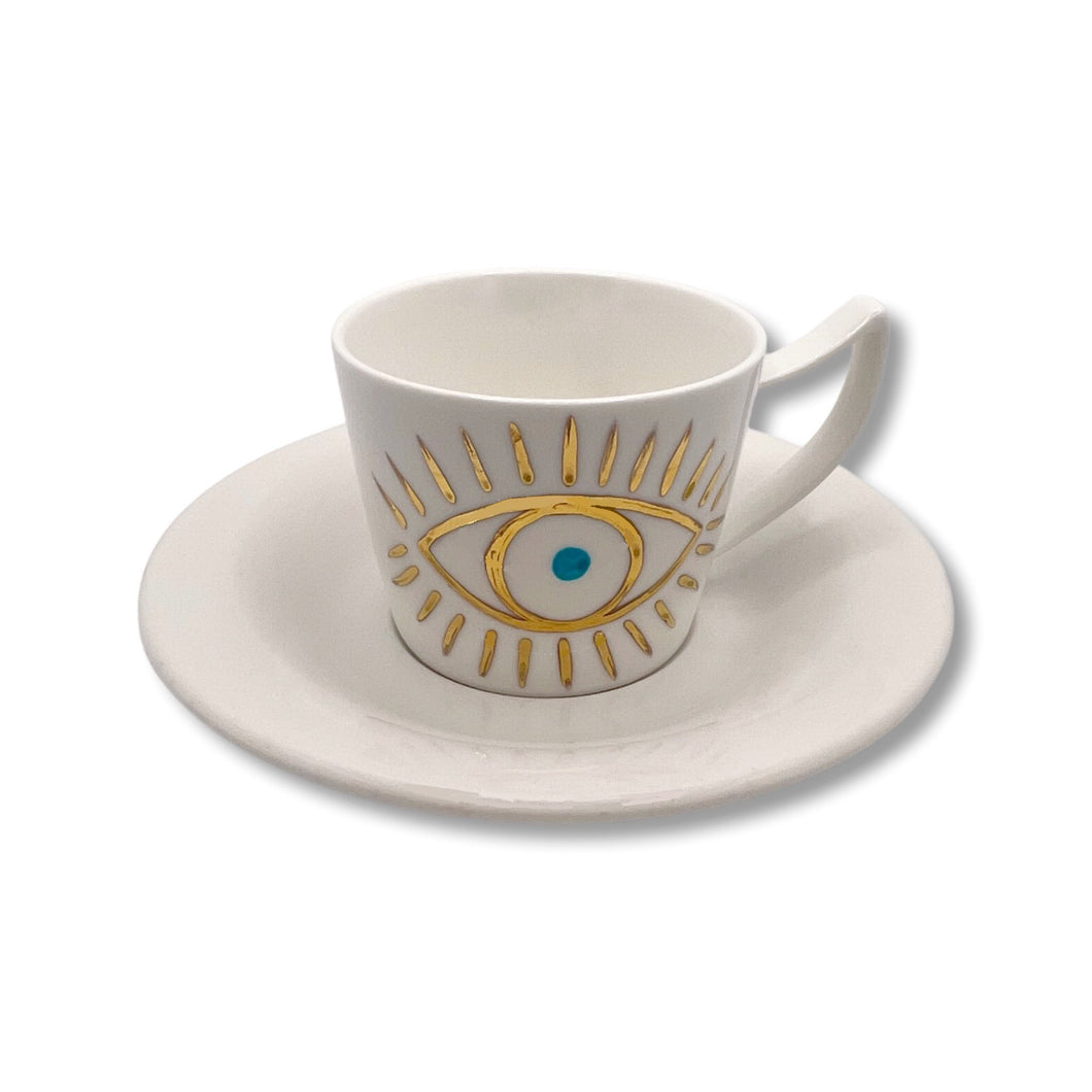 Handpainted Evil Eye Espresso Cup