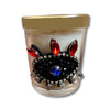 Beaded Evil Eye Vanilla Scented Candle with Gold Lid