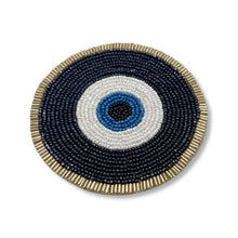 Load image into Gallery viewer, Hand Beaded Evil Eye Nazar Coaster
