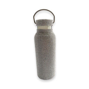 Rhinestone Silver Water Bottle