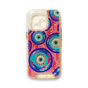 Pink Blue Evil Eye Nazar Iphone Mobile Phone Cover Case
