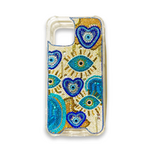 Load image into Gallery viewer, Blue Evil Eye Hearts Nazar Iphone Mobile Phone Cover Case
