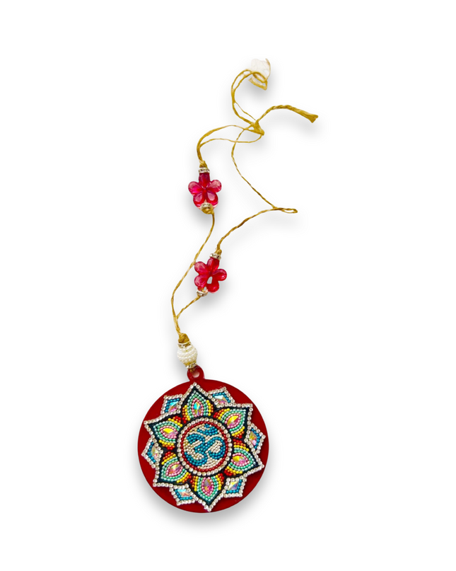 Beaded Multi-color Om Door Hanging
