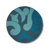 Beaded Abstract Blue Round Placemat