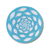 Beaded Turquoise White Round Placemat Fish
