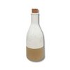 White Beige Ceramic Bottle with Cork