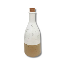 Load image into Gallery viewer, White Beige Ceramic Bottle with Cork
