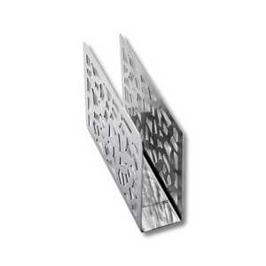 Stainless Steel Silver Cut Geometric Napkin Holder