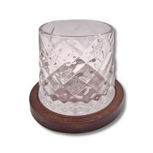 Load image into Gallery viewer, Rolling Whiskey Crystal Glass with Wooden Coaster

