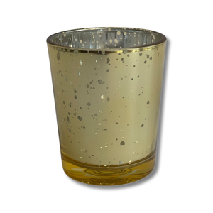 Gold Glass Votive Candle Holder Tealight