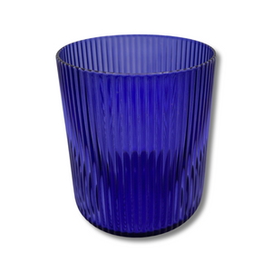Blue Striped Water Glass