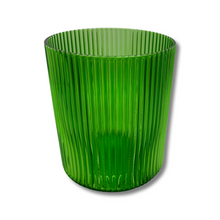 Load image into Gallery viewer, Green Striped Water Glass
