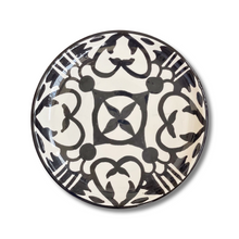Load image into Gallery viewer, Handpainted Ceramic Black White Geometric Appetizer Plate

