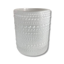 Load image into Gallery viewer, White Glass Votive with Bubble Pattern
