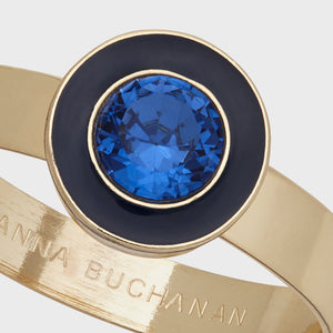 Joanna Buchanan Blue Gem Enamel Skinny Gold Napkin Ring