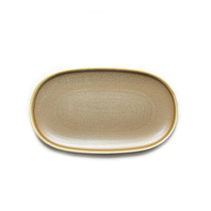 Rustic Ceramic Stone Oval Plate